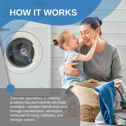 Odorcide – 32 oz Fresh Linen Scent Spray Laundry Odor Eliminator for Strong Odor, All Laundry Uses – Safe, Non-Enzymatic Odor Neutralizer – Laundry Odor Remover for Smoke, Sweat & Pet Odors (32 oz)