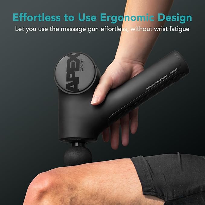 opove Apex Massage Gun Deep Tissue 14.5mm Percussion Fascia Muscle Massager for Athletes Workout Pain Relief Recovery Relaxation, Professional Therapist Choice, Ergonomic for Effortless to Use