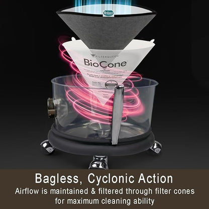 Filter Queen Majestic Surface Cleaner, Purple, Canister Vacuum with Bagless Cyclonic Action, The Ultimate All-in-One Cleaning Machine