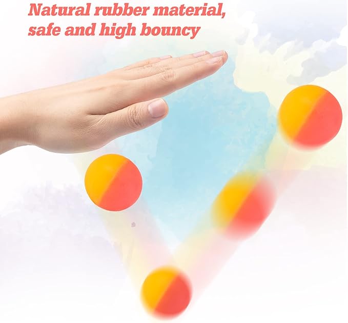 Bouncy Balls for Kids 20 Pieces 5 Styles 32mm Assorted Bouncy Balls with Storage Bag for Birthday Party Favors