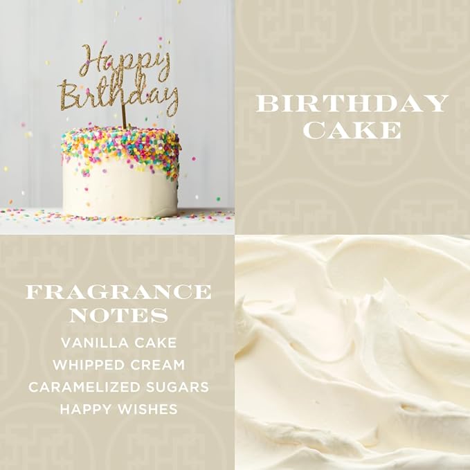 HomeWorx by SLATKIN + CO. Candle- Birthday Cake, 18 oz. Premium Scented Candle - 30-55 Hours Burn Time