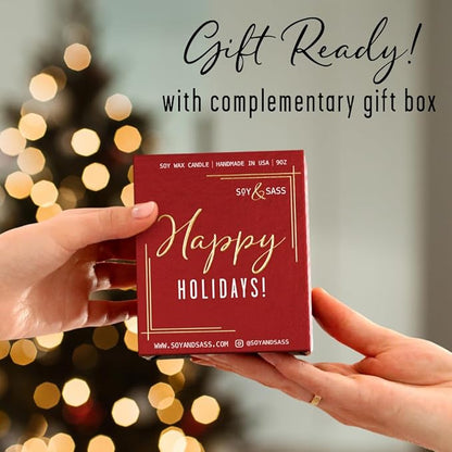 Fraser Fir Candles - Christmas Candles - 'Fraser Fir' w/Balsam Fir Cedar & Sandalwood Evergreen Tree Scent I Winter Evergreen Candle I Stocking Stuffers for Women I 9oz, 50Hr, USA Made