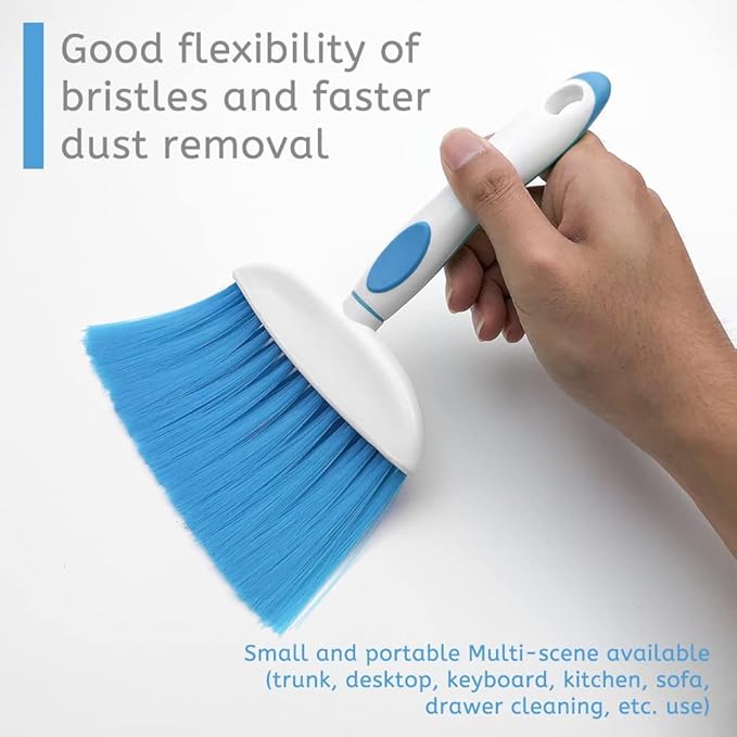 Broom Dustpan Brush Small Dust pan : Mini Broom and Dustpan Set Mini Dust pan and Brush Set Whisk Broom and Dustpan Set Small Broom and Dust pan Set for Desk, Home,Tent (3 Set)