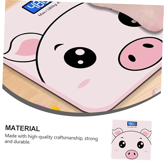 Multifunctional Digital Weight Scale with Screen for Adults and Home Body Weight Monitor Pink Cute Design for Accurate Health Tracking