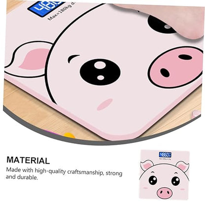 Multifunctional Digital Weight Scale with Screen for Adults and Home Body Weight Monitor Pink Cute Design for Accurate Health Tracking