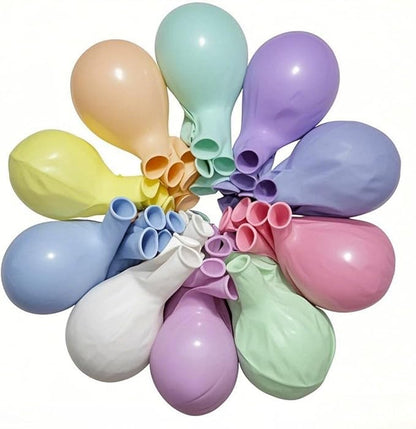 90 Pack 18 inch Pastel Balloons 10 Kinds Colors Latex Colorful Party Balloon Bulk for Various Party Events Decorations