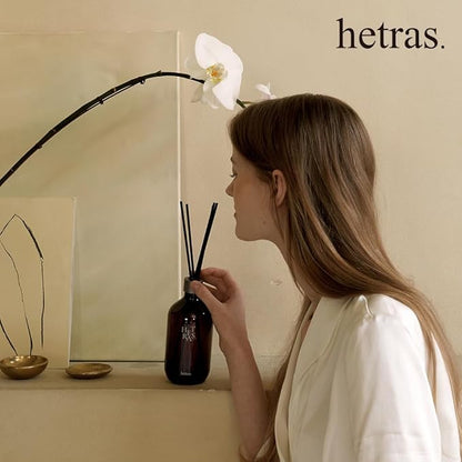hetras Premium Reed Diffuser Set 16.9 fl.oz. 2 Pack | Book Store - Woody & Herb Scent | Long-Lasting Luxury Fragrance with 10 Reed Sticks for Home & Office | Gifts for Loved One