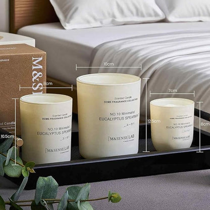 M&SENSE Natural Soy Candle| Bamboo Stream | 5.3 oz | Minimalist Scented Candle for Relaxation, Gifting, Home Décor | for Bedroom, Office, Party Small