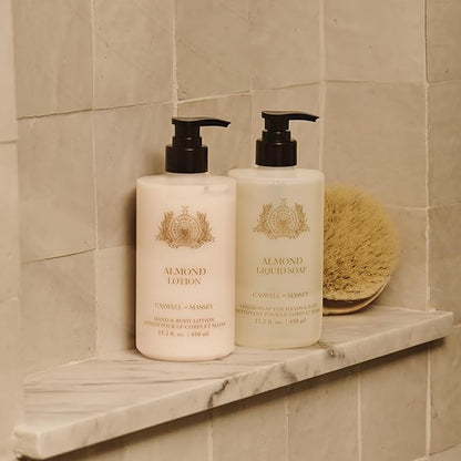Caswell-Massey Almond Liquid Hand Soap & Moisturizing Body Wash with Pump, Hydrating Plant-Based Skin Cleanser for Men & Women, Paraben and Phthalate Free, 15.2 fl oz