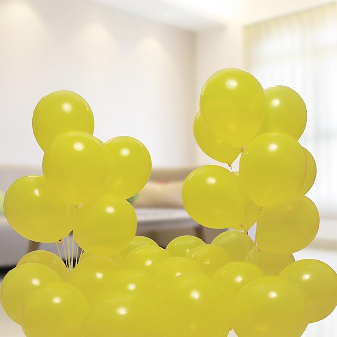 300 pack Yellow Balloons 12 Inch Yellow Latex Balloon Bulk for Party Supplies and Decorations
