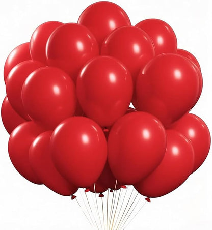 Red Balloons 100 Pack, 12 Inch Latex Helium Dark Red Balloons Garland for Elegant Birthday Wedding Baby Shower Graduation Arch Party Decorations