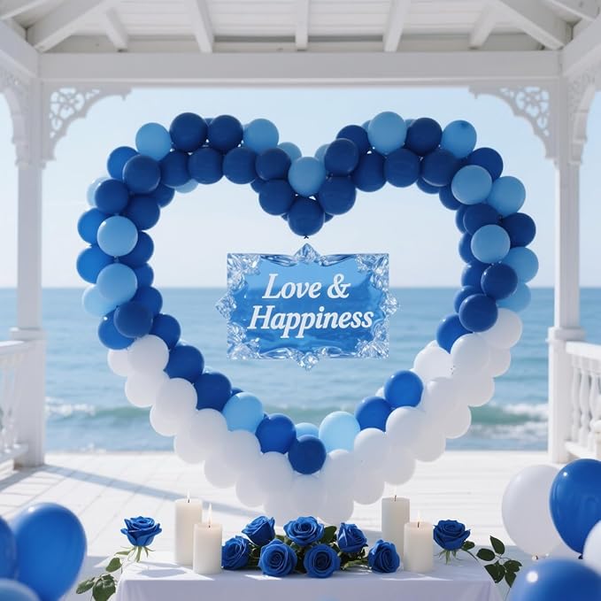 Royal Blue Balloons 100 Pack, 12 Inch Latex Helium Blue Balloons Garland for Elegant Birthday Wedding Baby Shower Graduation Arch Party Decorations