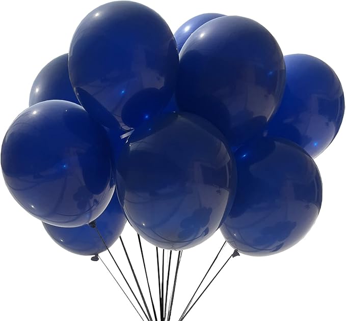 Navy Blue Balloons - 100pcs Dark Blue Balloons for New Year, Wedding, Birthday, Christmas, Baby Shower & Party Decoration