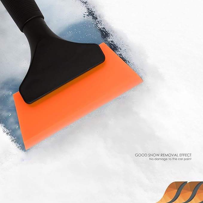 EHDIS Small Squeegee 5 inch Rubber Window Tint Windshield Scraper for Car,Glass, Mirror, Shower, Door,Bathroom Cleaning(Orange, 2)