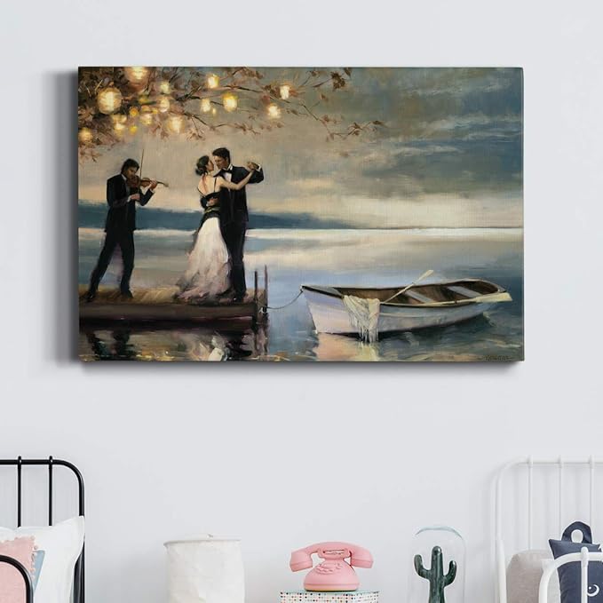 Home Decor Landscape Canvas Wall Art Abstract Floral Painting Modern Pictures Artwork Decoration for Living Room Kitchen Bathroom Office, Ready to Hang, twilight romance