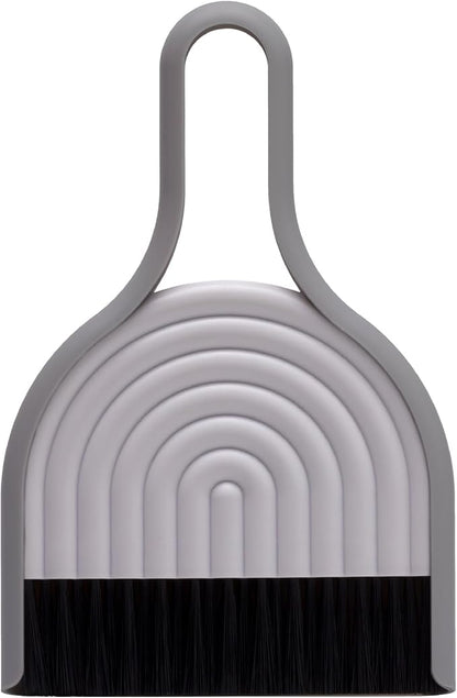 Peleg Design DustArch - Mini Dustpan and Brush Set, Small Dustpan and Broom with Modern Charm, Handheld Broom and Dustpan Set for Home, Office & Travel