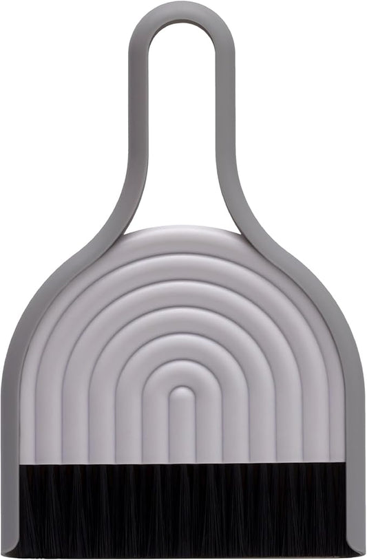 Peleg Design DustArch - Mini Dustpan and Brush Set, Small Dustpan and Broom with Modern Charm, Handheld Broom and Dustpan Set for Home, Office & Travel