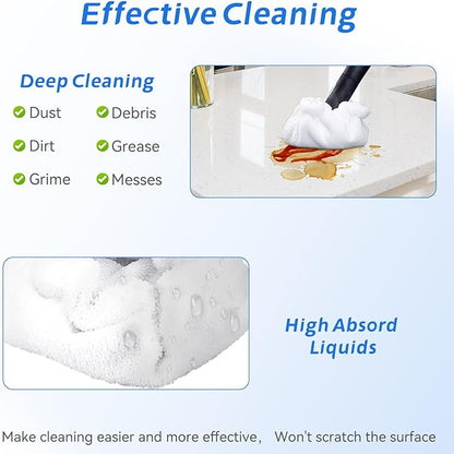 Pads Fit for Dupray Handheld Steam Cleaner: Small Bonnets Compatible with Dupray Triangular Brush Tool - Washable and Reusable Handheld Steamer Cloth Accessories (12 Packs)