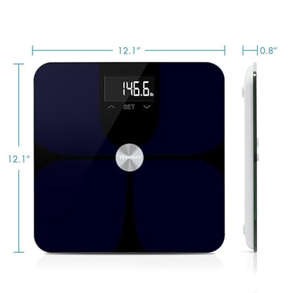Tenergy Vitalis Body Fat Scale, High Precision BMI Scale, Wireless Bluetooth Body Scale with Large Display, Digital Weight Scale Max Weight 400 LBS, Compatible w/iOS/Android