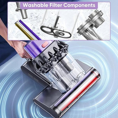Powerful UV Bed Vacuum Cleaner | Mattress Vacuum Cleaner with Hot Air | 14kPa Suction Power with HEPA Filtration | High-Frequency Tapping & Smart Dust Sensor for Bed, Couch and Fabric Cleaning