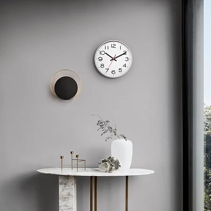 NUOVO Wall Clock Number Quartz Large Decorative Wall Clock Quiet Wall Clocks Home Office Wall Decor