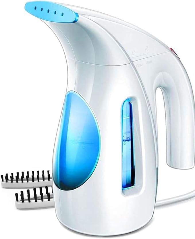 HiLIFE Steamer for Clothes, Portable Handheld Design, 240ml Big Capacity, 700W, Strong Penetrating Steam, Removes Wrinkle, for Home, Office(ONLY FOR 120V) (Blue)