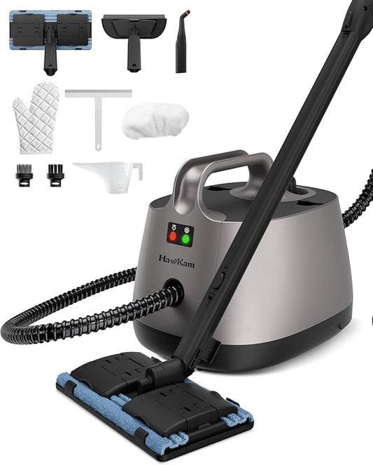Handheld Steam Cleaner, 293°F 58 PSI Powerful Multipurpose Steam Mop for Home Use, 50Oz Capacity, Heavy Duty Steamer for home, Handheld Steamers, Floors, Cars, Tiles, Crack Cleaning, Titanium