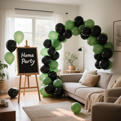 Black Balloons 100 Pack,12 Inch Matte Black Latex Helium-Ready Garland for Birthdays Weddings Baby Showers Graduations Elegant Arch Decorations