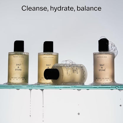 Salt & Stone Body Wash Mini Discovery Set | For Women & Men, Sulfate, Paraben, & Dye Free, Leaves Skin Soft and Hydrated | Antioxidants for Deep Moisture | Travel-Sized Body Wash