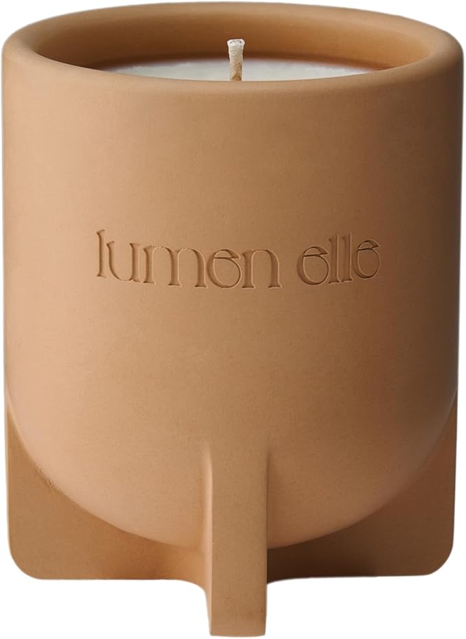 Essence Collection Scented Candle | 7.8oz Stoneware Jar, Soy Wax Blend & Cotton Wick | Long-Lasting 35-Hour Burn | Perfect Fall & Winter Candle for Home (Mediterranean Fig)