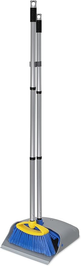 Garbage Lift with Broom, Yellow, Grey and Blue, 45 cm