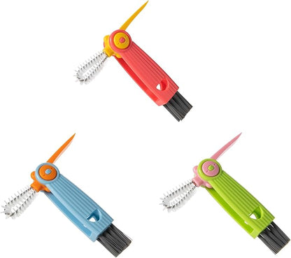 3 in 1 Cup Lid Gap Cleaning Brush Set, Multifunctional Water Baby Bottle Cleaning Tools, Home Kitchen Crevice Cleaning Tools, 3Pcs