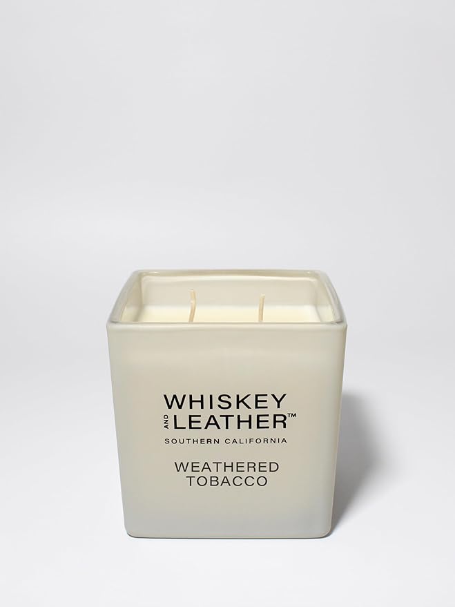 Sand + Fog Scented Candle - Weathered Tobacco – Additional Scents and Sizes – 100% Cotton Lead-Free Wick - Luxury Air Freshening Jar Candles - Perfect Home Decor – 16oz