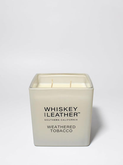 Sand + Fog Scented Candle - Weathered Tobacco – Additional Scents and Sizes – 100% Cotton Lead-Free Wick - Luxury Air Freshening Jar Candles - Perfect Home Decor – 16oz