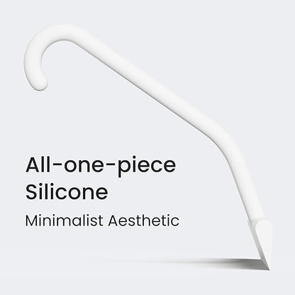 JustHang Shower Squeegee for Glass Doors, All-One-Piece Silicone with Built-in Hook Design for Easy Hanging and Cleaning, 10 Inch White