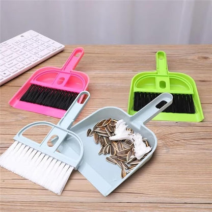 Brush Desktop Mini Broom Set Small Keyboard Cleaning Brush with Dustpan Household Miscellaneous Brush Pack of 3