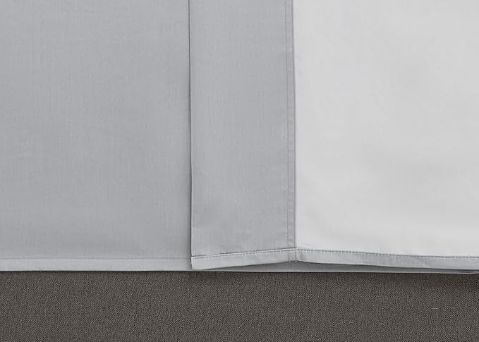 Linen Closet Luxury Cotton 1200 Thread Count Hotel Luxury 4-Piece Sheet Set, Full, Soft Silver