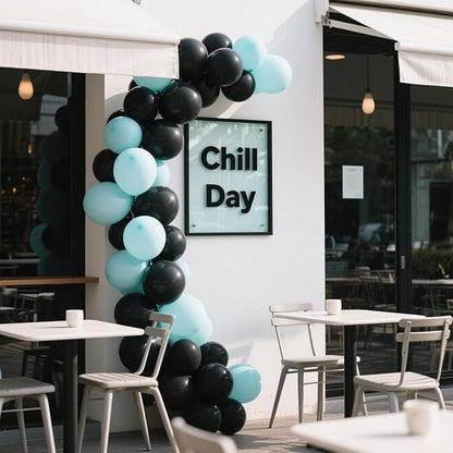 Black Balloons 100 Pack,12 Inch Matte Black Latex Helium-Ready Garland for Birthdays Weddings Baby Showers Graduations Elegant Arch Decorations