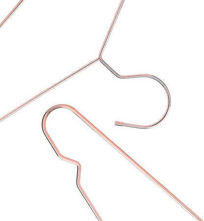 17.7" Strong Metal Wire Clothes Hangers, Coat Clothing Closet Rack, Standard Suit Hangers, Ideal for Everyday Use, 30 Pack, Copper