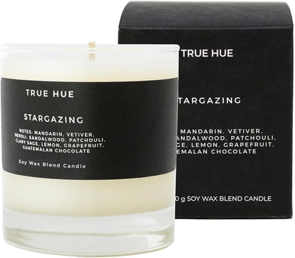 True Hue | Luxury Highly Scented Candle | Premium Soy Wax Blend | 7.75 oz | 40-50 Hour Burn Time | Cotton Wick | Natural Candles | Glass (Skinny Dipping)