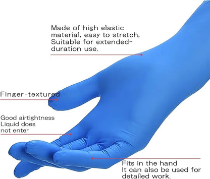 SANYU Nitrile Gloves, Powder-Free, Latex-Free, Non-Sterile, Food Safe, Disposable Gloves for Household, Heavy Duty, 4 Mil