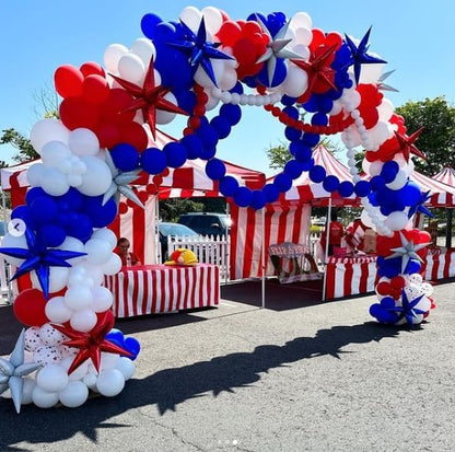 Red White and Blue Balloons, 75PCS Blue and Red Latex Party Balloons,12in and 5in Fourth of July Balloons for Celebrate Fourth of July Decoration