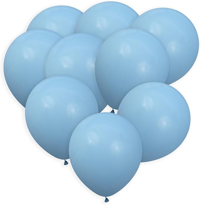 Light Blue Balloons 50 Pack, 12 Inch Latex Baby Blue Balloons, Balloon Pack For Birthdays, Weddings, Baby Showers, Holidays