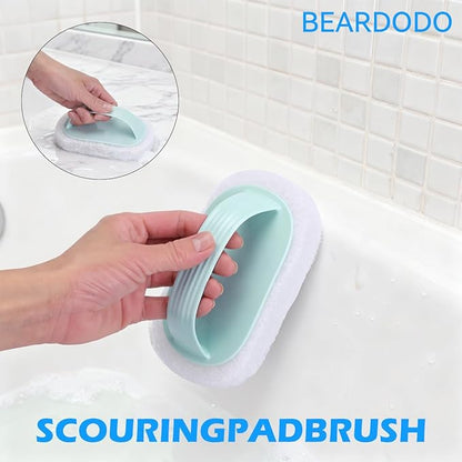Cleaning Brush Set for Household Use, Scrub Brush, Bathroom Cleaning Brushes, Crevice Cleaning Brush for Bathroom, Floor, Tub, Shower and Kitchen Surface (4 PCS)