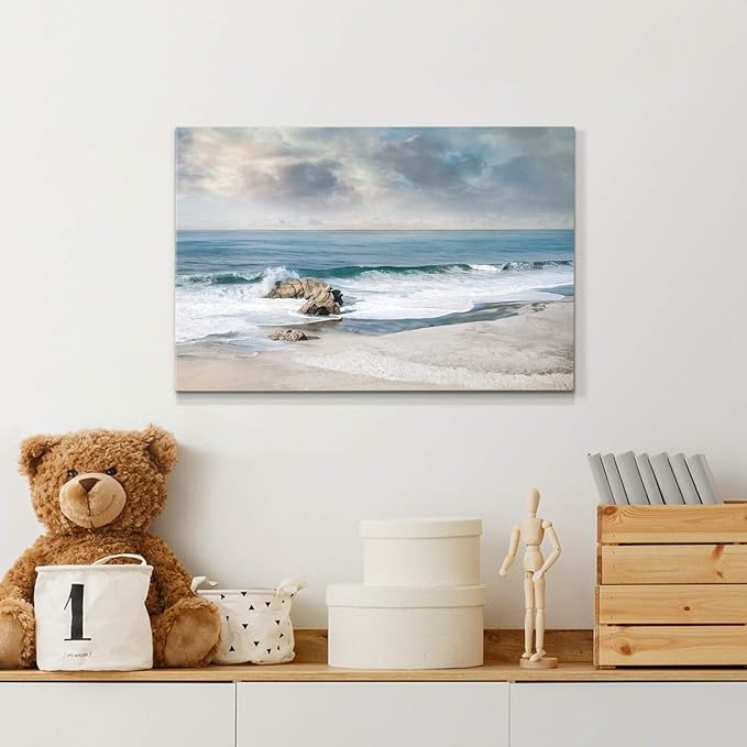 Wexford Home Decor Landscape Canvas Wall Art Abstract Floral Painting Modern Pictures Artwork Decoration for Living Room Kitchen Bathroom Office, Ready to Hang, 8x12