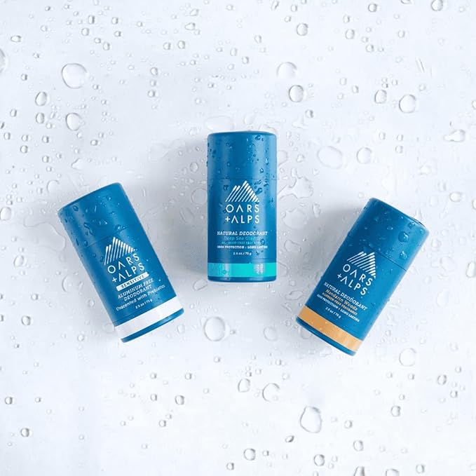 Oars + Alps Deodorant for Men & Women, Aluminum Free Deodorant for Men, Dermatologist Tested, Clean Ingredients, Non Toxic, Vegan, Long Lasting, Variety Pack, 3pk, 2.6oz