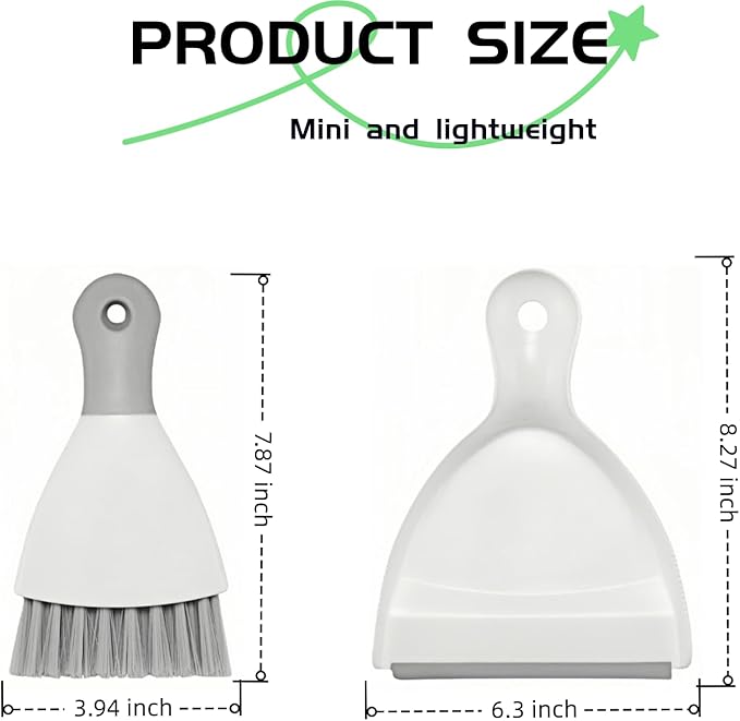 Mini Dustpan and Brush Set, Small Broom and Dustpan Set Dust Pan and Portable Hand Broom Dustpan and Broom Combo Compact for Desk, Table, Home, Kitchen Necessities