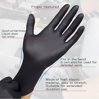 SANYU Nitrile Gloves, Powder-Free, Latex-Free, Non-Sterile, Food Safe, Disposable Gloves for Household, Heavy Duty, 4 Mil