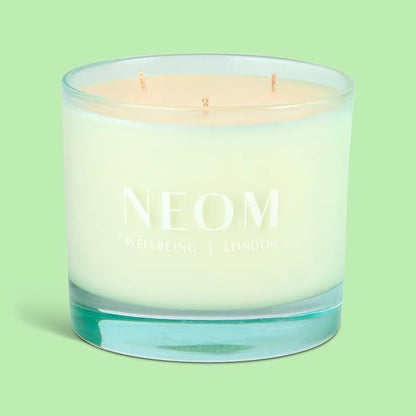 NEOM - Energy Burst Candle 420g I Hand Finished I 3 Wick | 100% Naturally derived Wax infuses Your Space with 100% Natural Refreshing fragrances I Spearmint, Rosemary & Eucalyptus