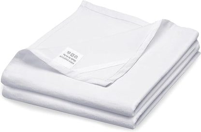 WHITEWRAP Flour Sack Towels| Tea Towel for Crafts| Kitchen Dish Cotton Blank Towel for Embroidery|Baking Bread Proofing Linen Cover| Thick Absorbent Quick Dry| 2 Pack 33"X38" White
